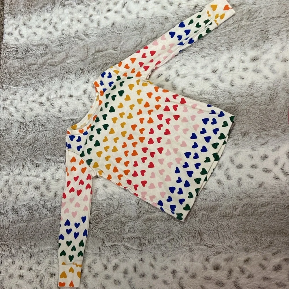 Old Navy rainbow hearts matching set girls size 3T pajamas Lovecore softgirl